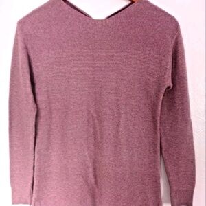 Elle Womens Pink xs Knit Sweater Long Sleeve Back Cut-out